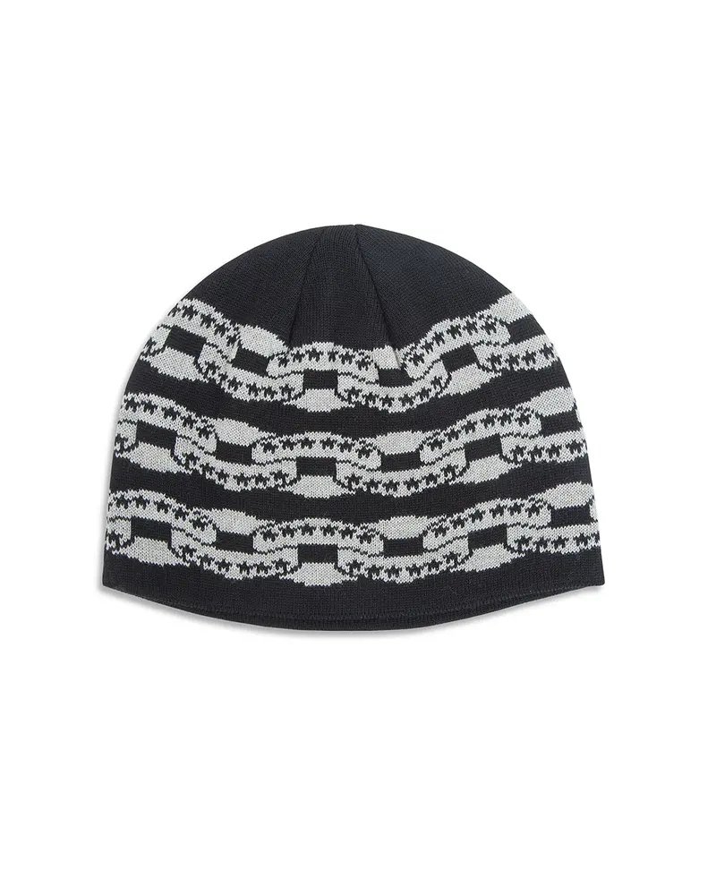 Black Icon Chain Beanie 1