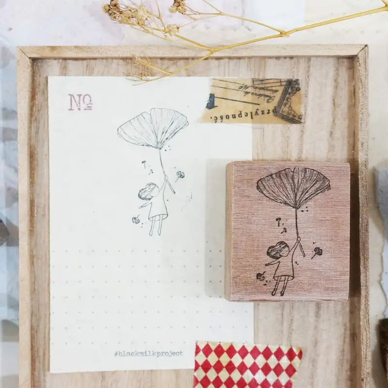 Black Milk Project - Stamp - Gingko Girl 1