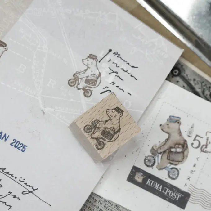 Black Milk Project - Stamp - Mini Kuma Post Bear (Bicycle) 1