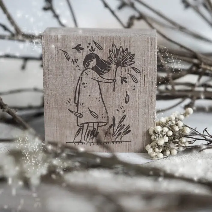 Black Milk Project - Stamp - Monochrome Girls (Flower Stalk) 1
