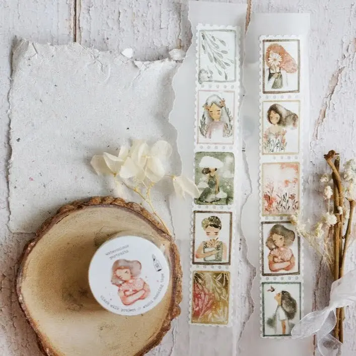 Black Milk Project - Washi Tape (Stamp) - Watercolour Portraits 1