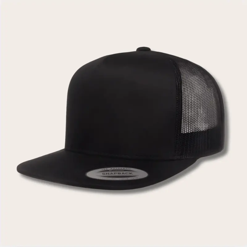 Black Trucker Snapback 1