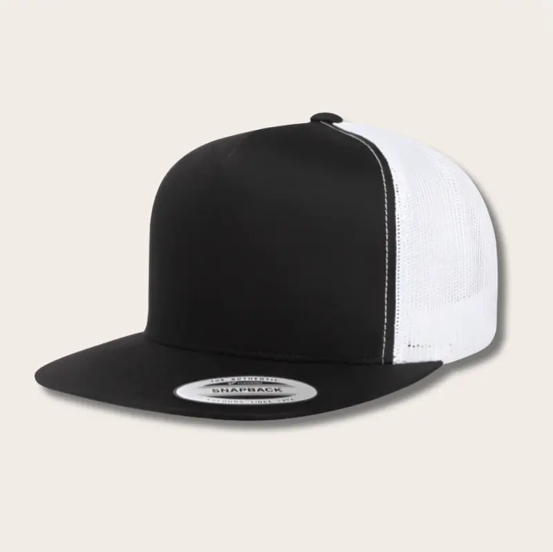 Black/White Trucker Snapback 1