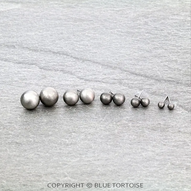 Blue Tortoise Navajo Style Pearl Stud Earring Set - Je1038 1