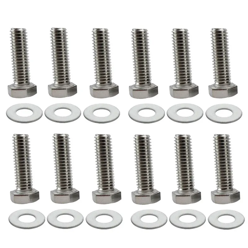 Bolt Kit, Intake Manifold, T-304 Stainless, 1966-91 Amc, Jeep V8, Allen Or Hex Head 2