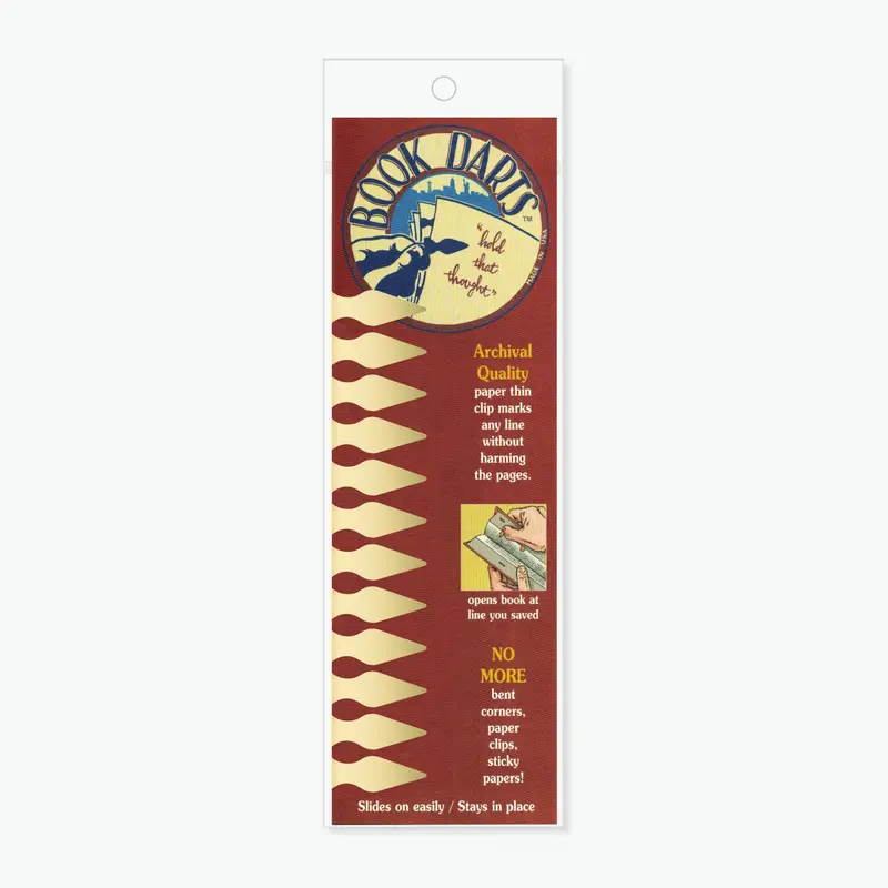 Book Darts - Clip - Sleeve - Brass - Pack Of 12 1
