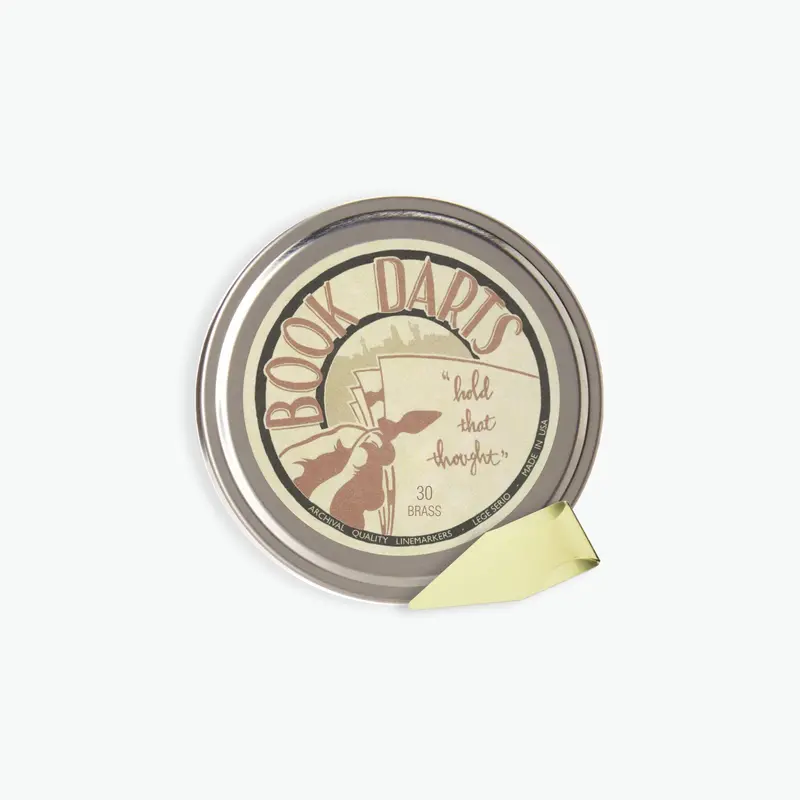 Book Darts - Clip - Tin - Brass - Pack Of 30 1
