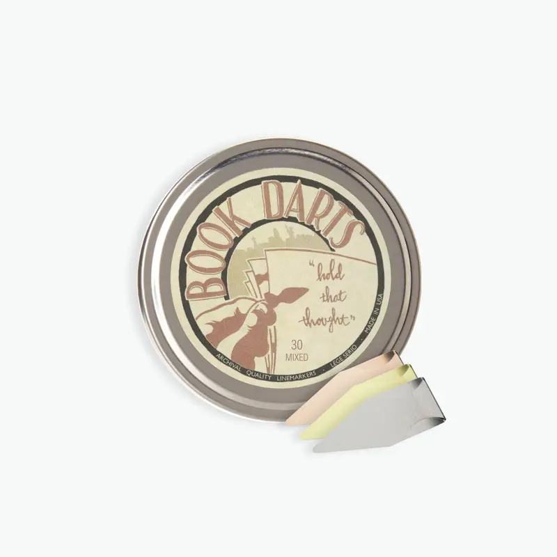 Book Darts - Clip - Tin - Mixed - Pack Of 30 1