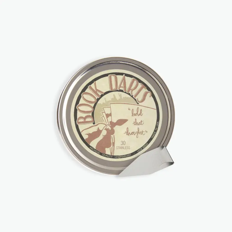 Book Darts - Clip - Tin - Stainless Steel - Pack Of 30 1