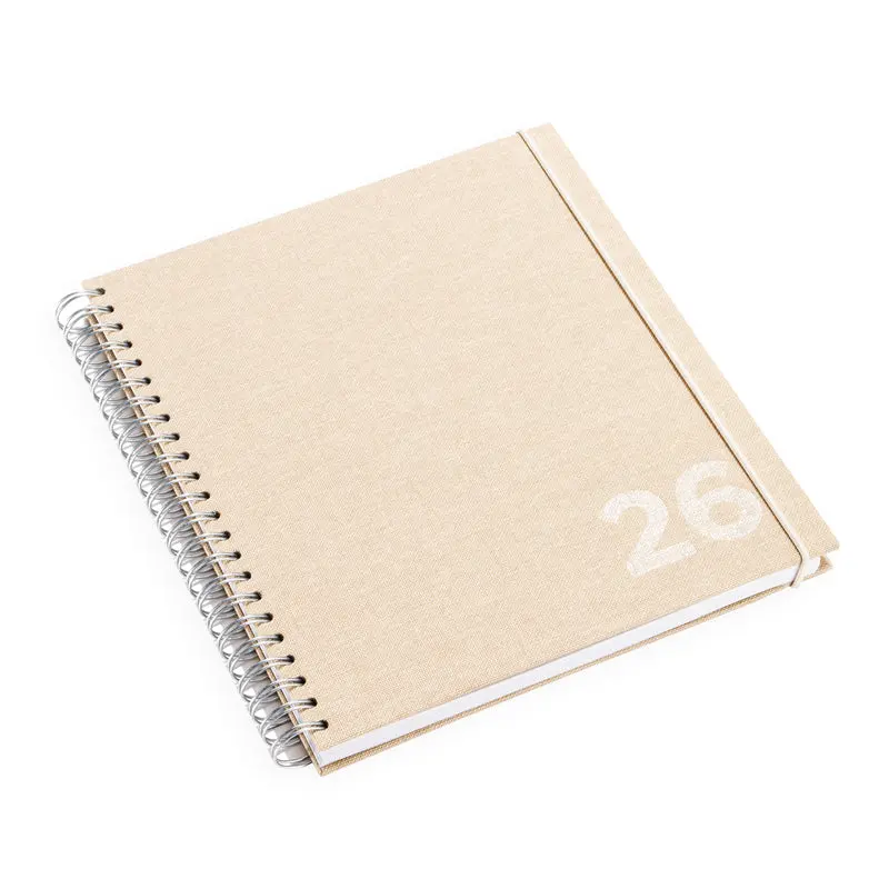 Bookbinders Design - 2026 Diary - Wire-O - Regular - Sandbrown 1