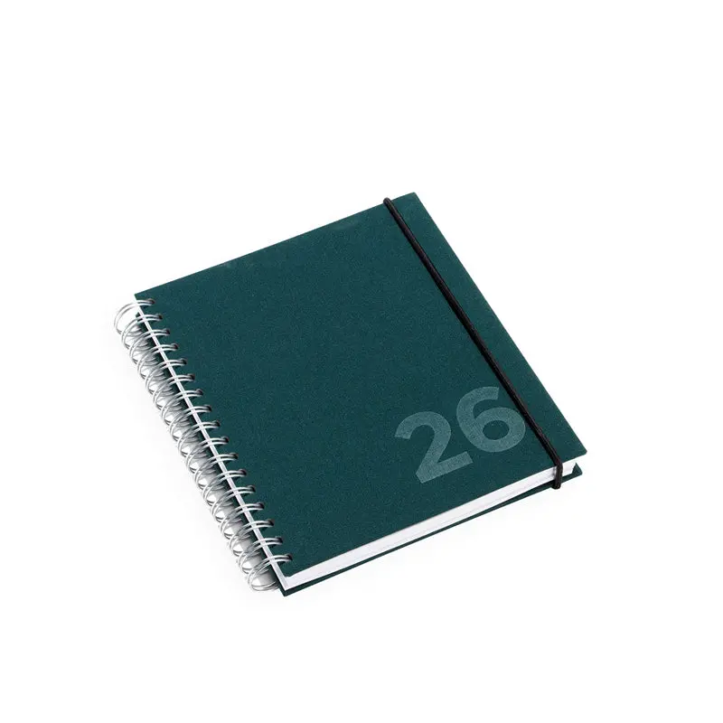 Bookbinders Design - 2026 Diary - Wire-O - Small - Northern Light Green 1