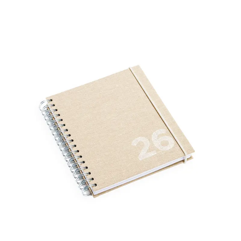 Bookbinders Design - 2026 Diary - Wire-O - Small - Sandbrown 1