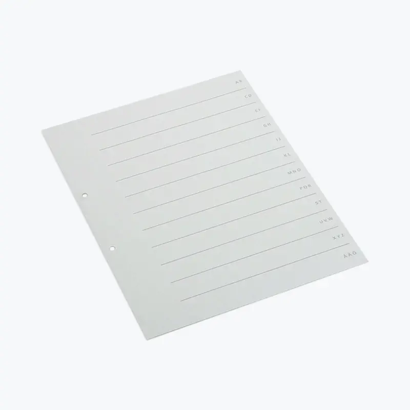 Bookbinders Design - Insert - Index Sheet - A4 - 2-Ring <Outgoing> 1