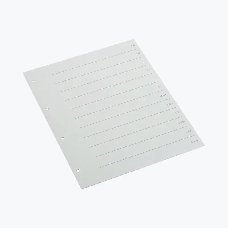 Bookbinders Design - Insert - Index Sheet - A4 - 4-Ring <Outgoing> 1