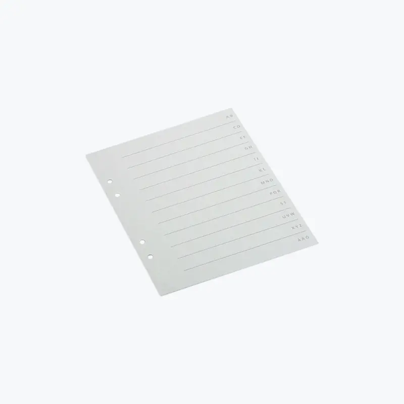 Bookbinders Design - Insert - Index Sheet - Regular <Outgoing> 1