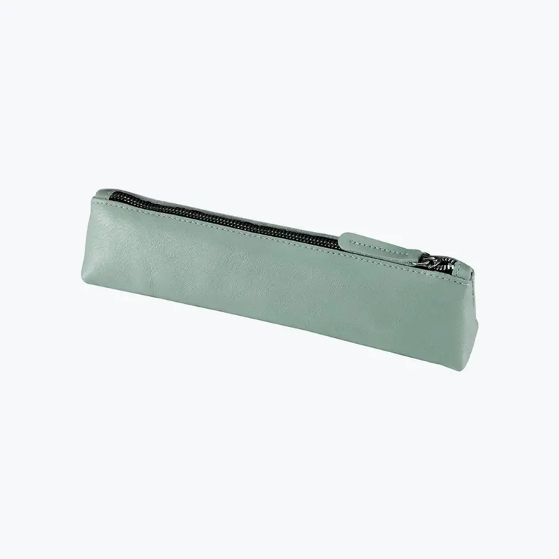 Bookbinders Design - Pencil Case - Leather - Dusty Green 1