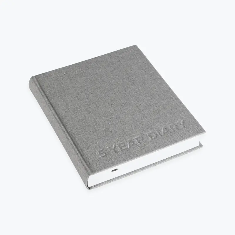 Bookbinders Design - Planner - 5 Year Diary - Light Grey 1