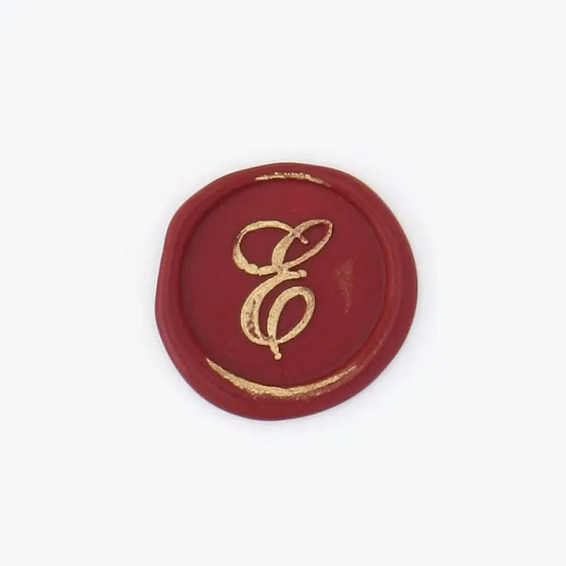 Bortoletti - Bronze Initial Letter - Cursive - E 1