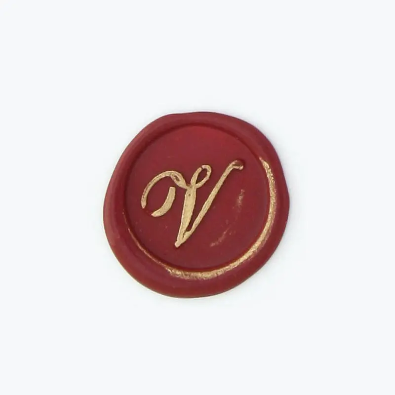 Bortoletti - Bronze Initial Letter - Cursive - V 1