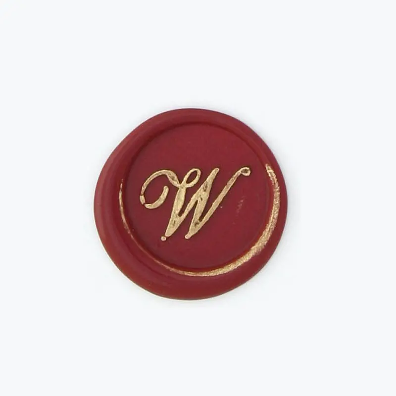 Bortoletti - Bronze Initial Letter - Cursive - W 1