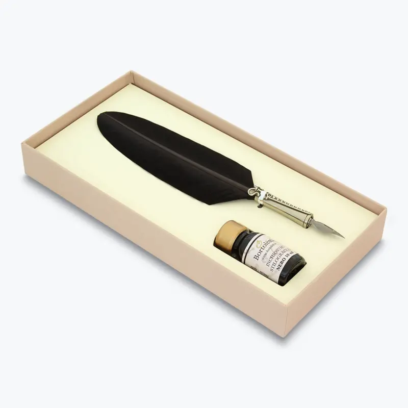 Bortoletti - Calligraphy Pen Set - Feather - Black 1