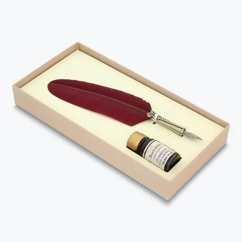 Bortoletti - Calligraphy Pen Set - Feather - Bordeaux 1