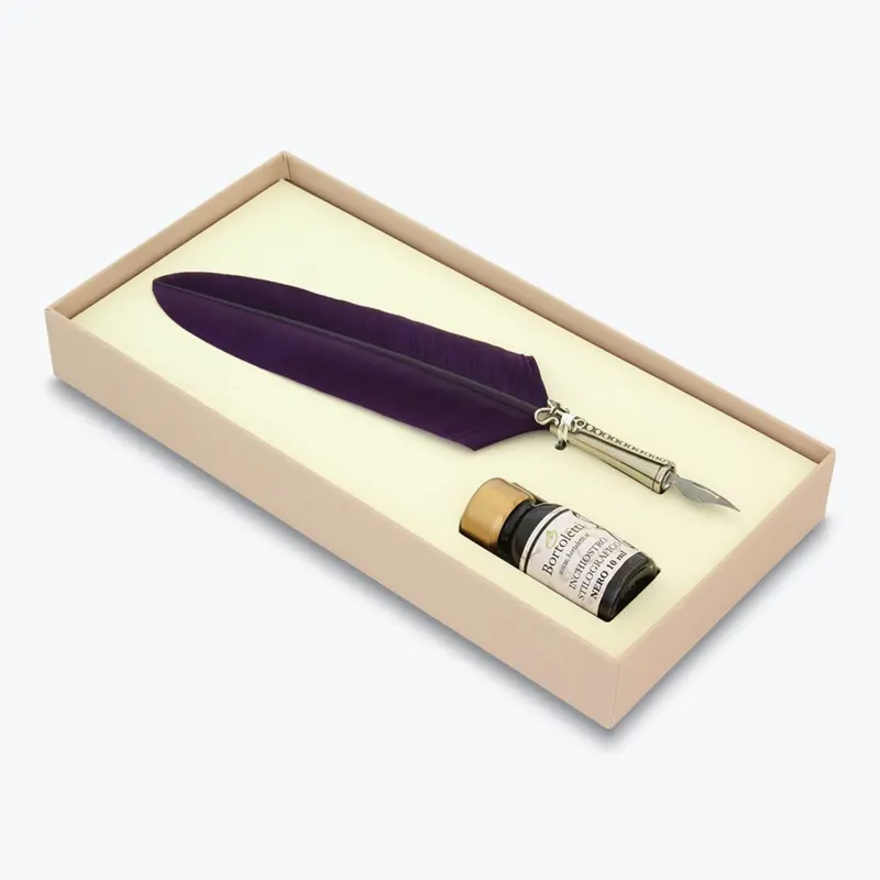 Bortoletti - Calligraphy Pen Set - Feather - Purple 1