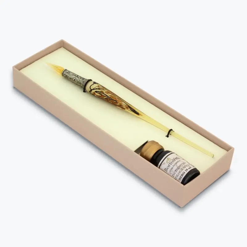 Bortoletti - Calligraphy Pen Set - Glass Nib - Ivory 1