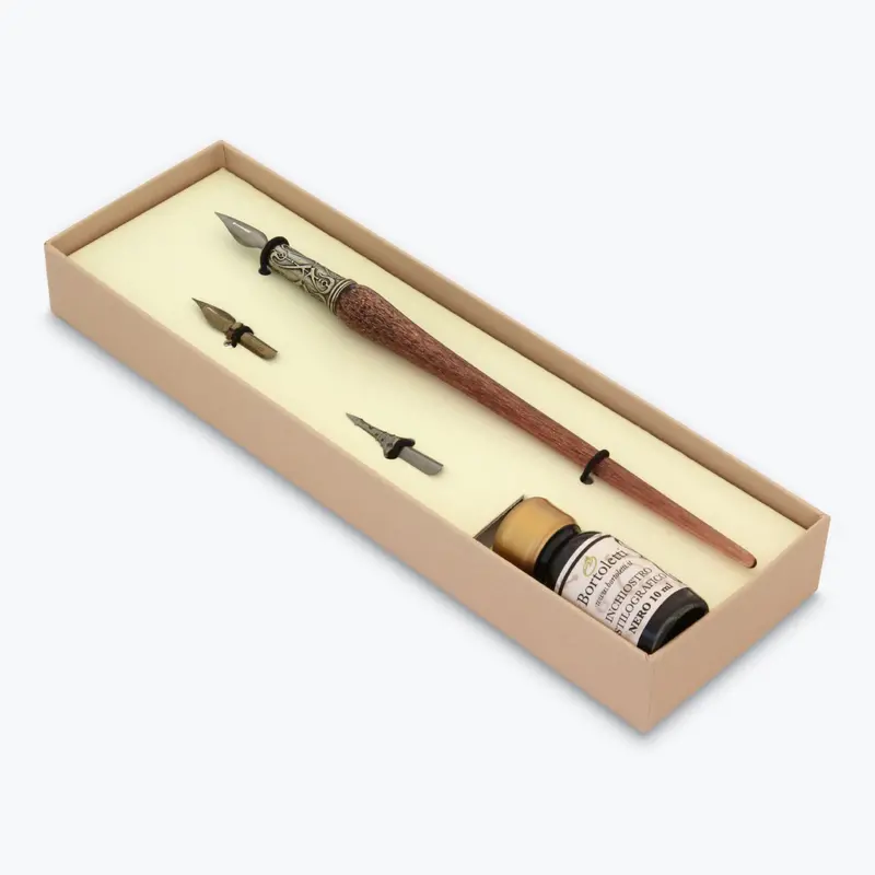 Bortoletti - Calligraphy Pen Set - Murano Glass - Copper - Amethyst 1