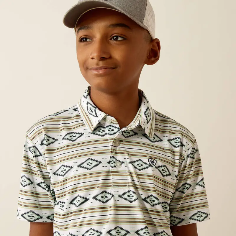 Boys Ariat All Over Print Polo - 10055424 1