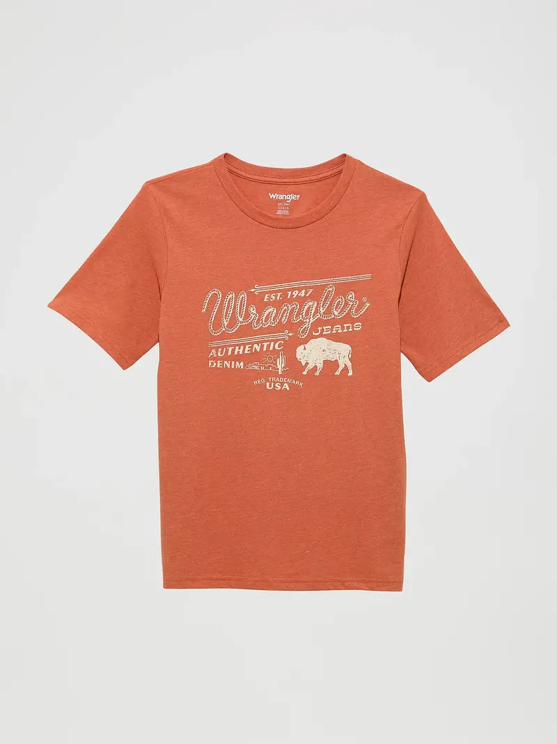 Boy's Wrangler Logo Front Graphic T-Shirt - 112361875 1