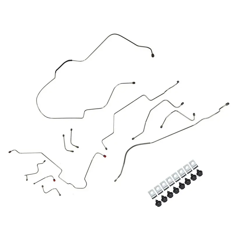 Brake Line Master Kit, Power Front Disc, 11-Piece Kit With Clips, 1969 Amc American Only (Oe Steel Or Stainless) - Drop Ships In Approx. 2-4 Weeks 1
