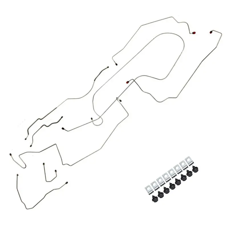Brake Line Master Kit, Power Front Disc, 8-Piece Kit With Clips, 1971-74 Amc Javelin Only (Oe Steel Or Stainless) - Drop Ships In Approx. 2-4 Weeks 1