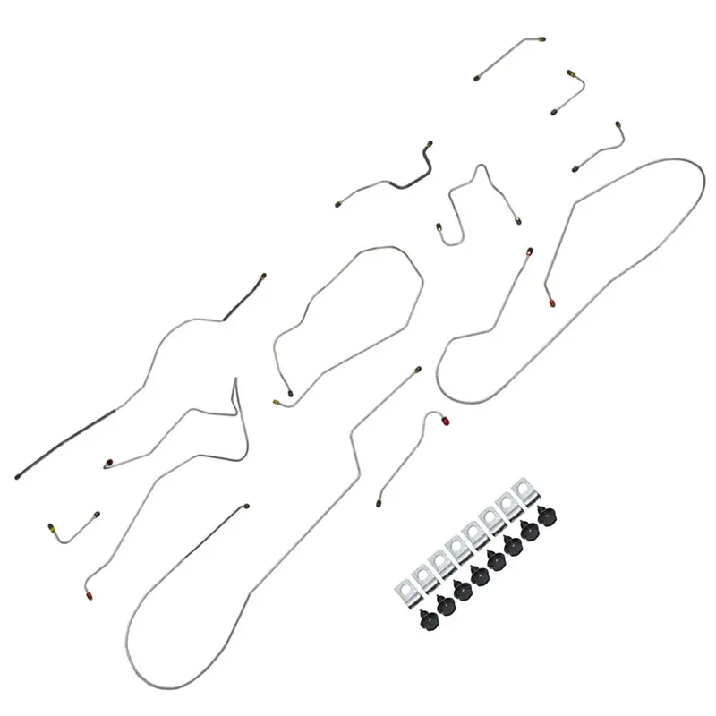 Brake Line Master Kit, Power Front Disc, 9-Piece Kit With Clips, 1968-1969 Amc Javelin Only (Oe Steel Or Stainless) - Drop Ships In Approx. 2-4 Weeks 1