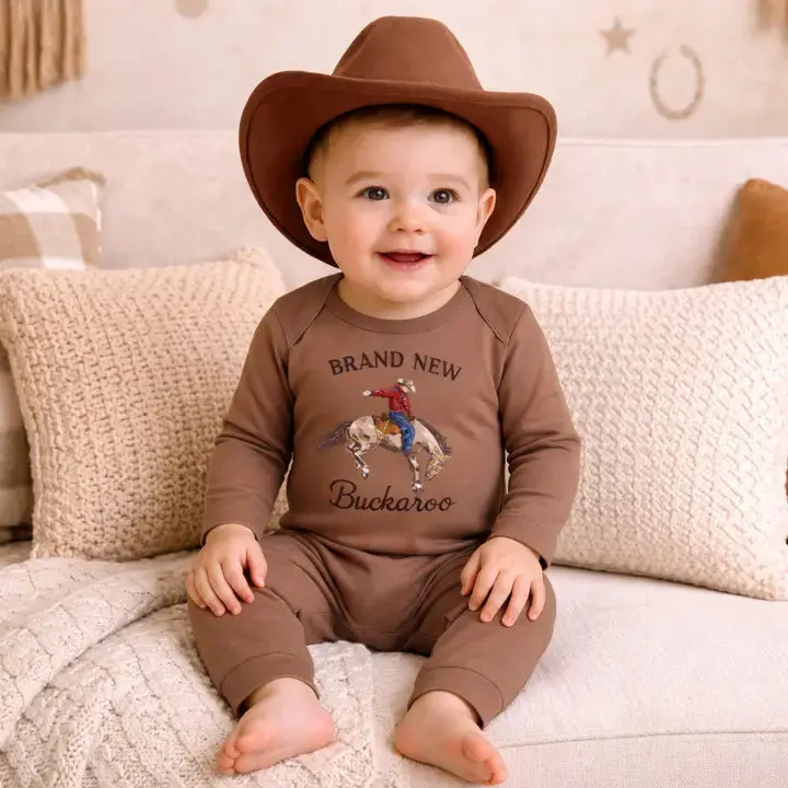 Brand New Buckaroo Baby Boy Western Cowboy Cotton Romper 1