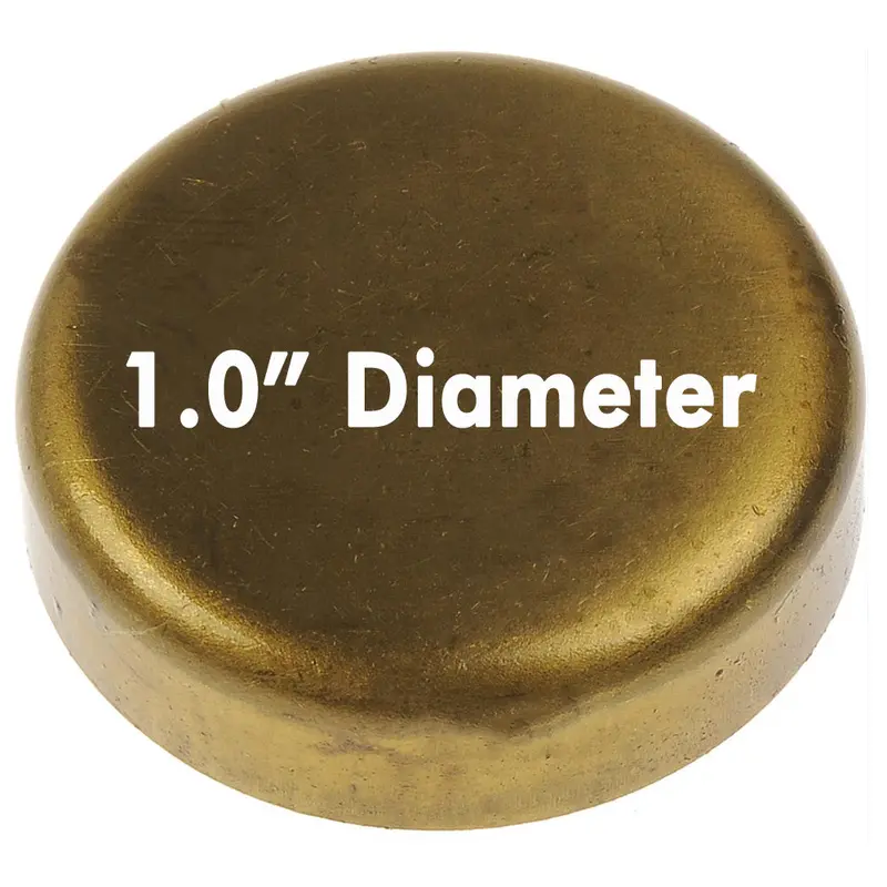 Brass Freeze Expansion Plug, 1", 1966-91 Amc & Jeep V8 1