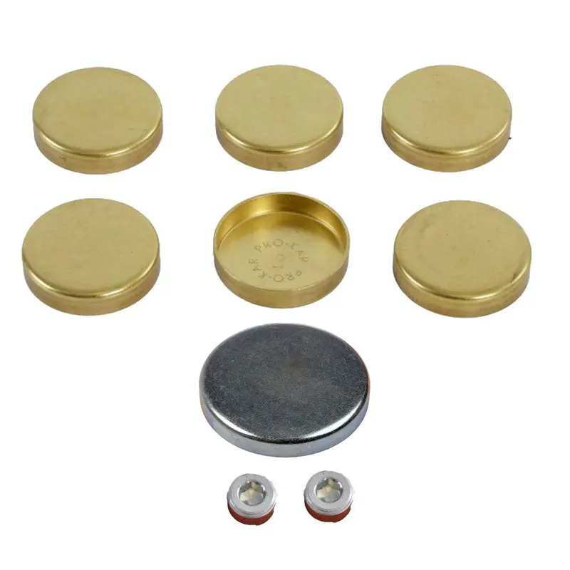 Brass & Galvanized Steel Freeze Expansion Plug Kit, 9-Piece Kit, 1964-88 Amc & 1965-91 Jeep 6 Cylinder 1