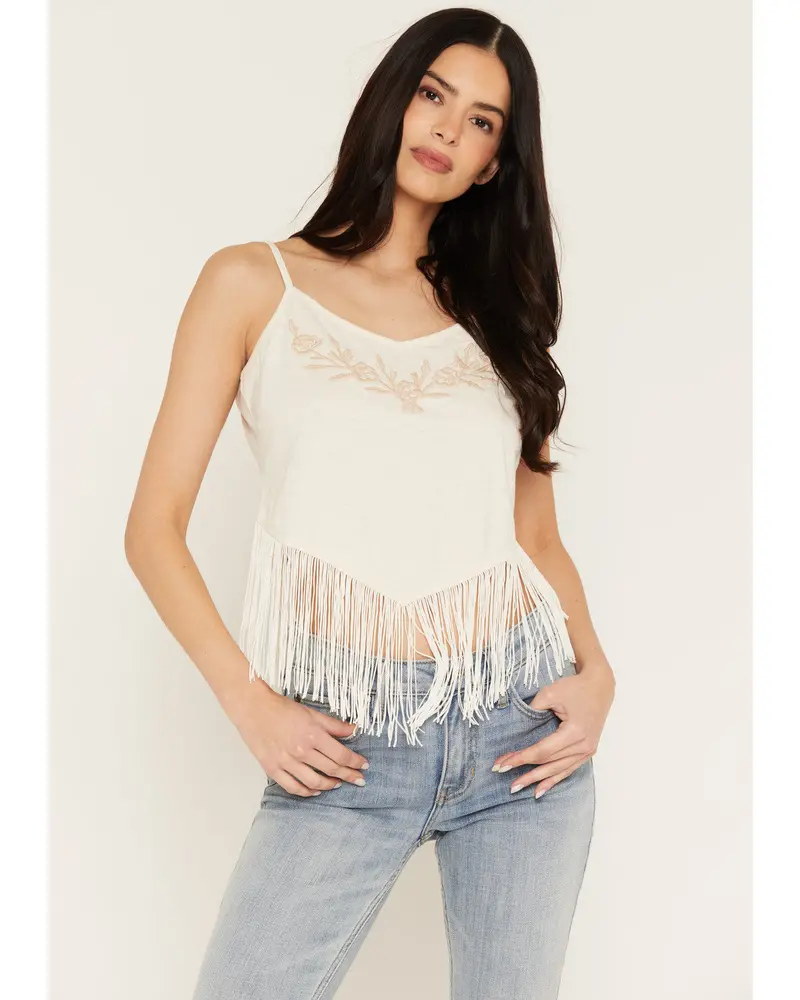 Briarwick Embroidered Fringe Sleeveless Tank Top 1