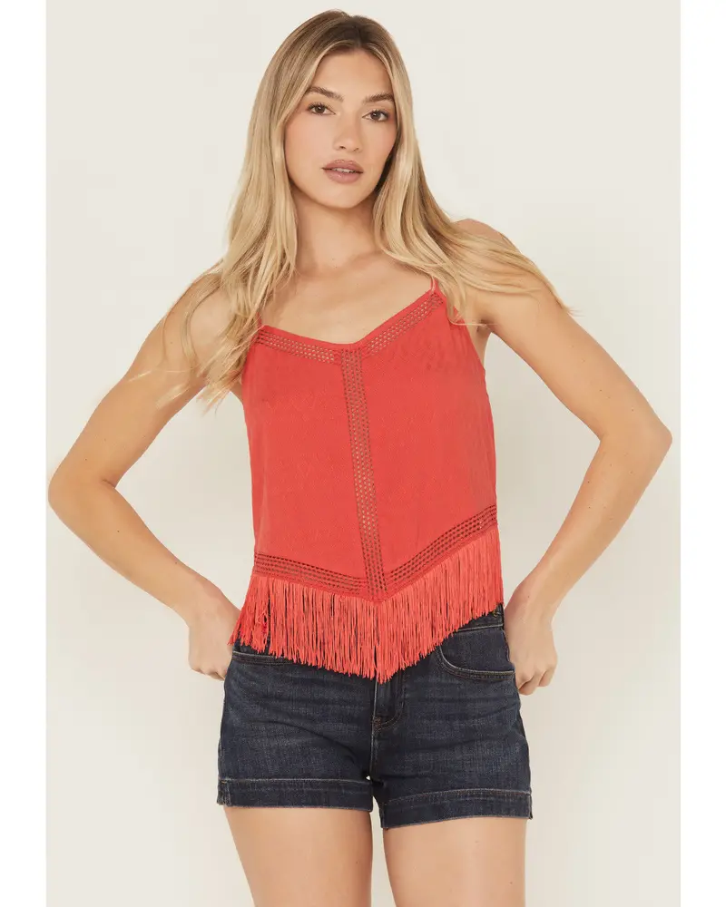 Briarwick Jacquard Fringe Sleeveless Tank Top 1