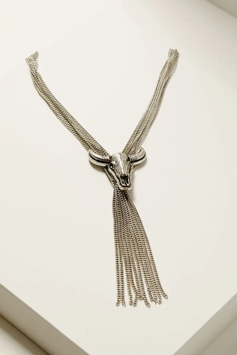 Broadway Chain Fringe Necklace 1