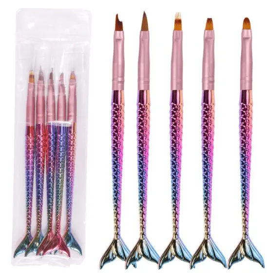 Brush Set | Mermaid Nail Art Design Brush (5In1) 1
