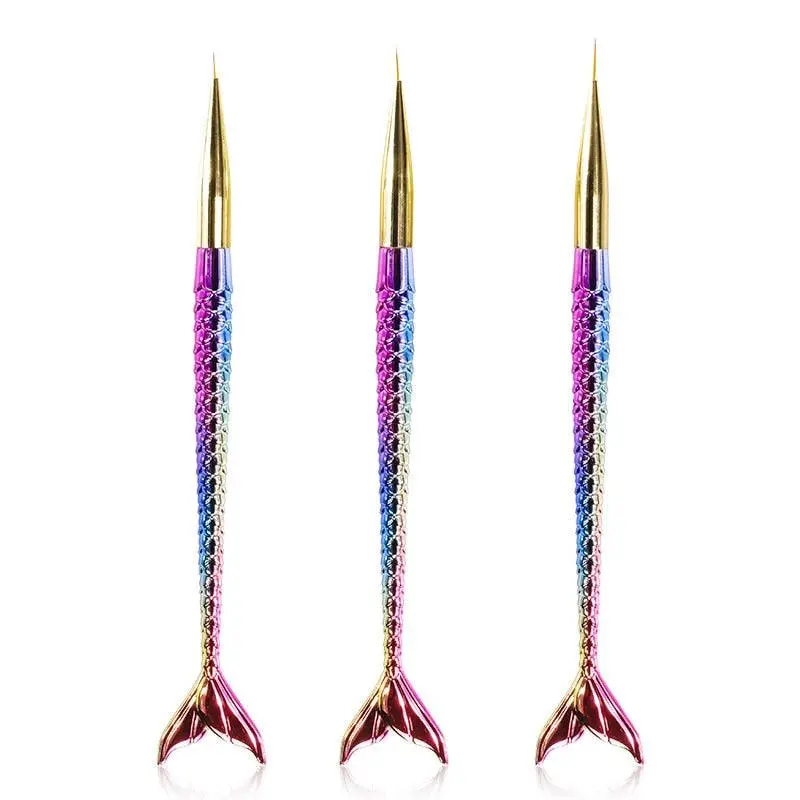 Brush Set | Mermaid Nail Art Liner Brush (3In1) 1