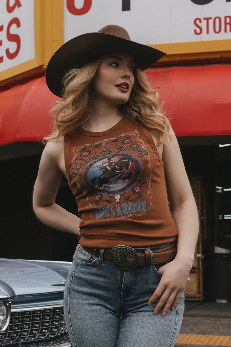 Buckle Up Cowboy Tank 1