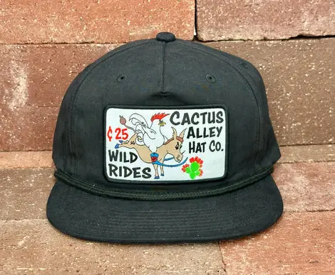 Cactus Alley Black Wild Rides Snapback Cap - P196 1