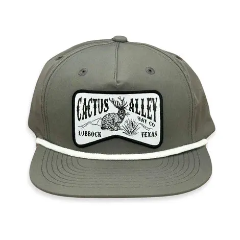 Cactus Alley Charcoal Rope Jackalope Snapback Cap - P127 1
