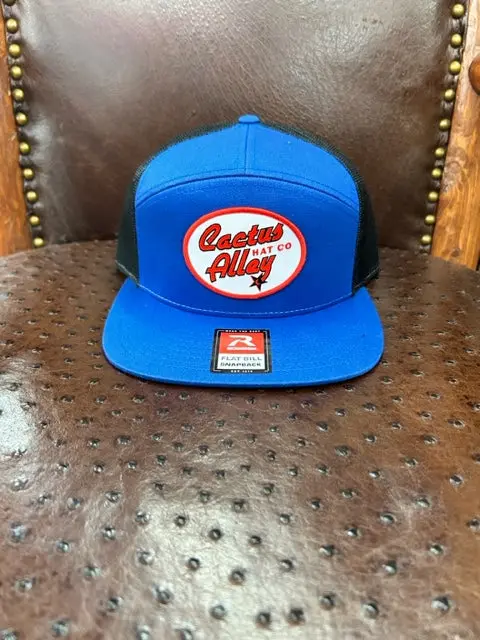 Cactus Alley Hat Co. Roya Blue/Black Mesh Snapback 1