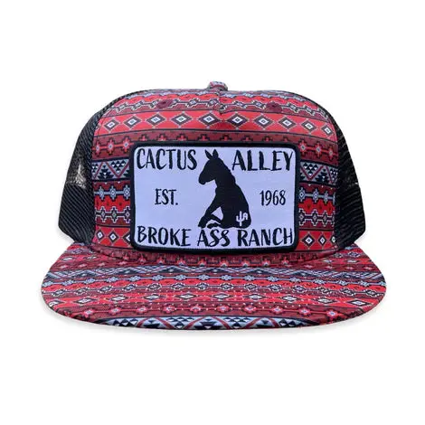 Cactus Alley Red Aztec Donkey Snapback Cap - Ph103-P148 1