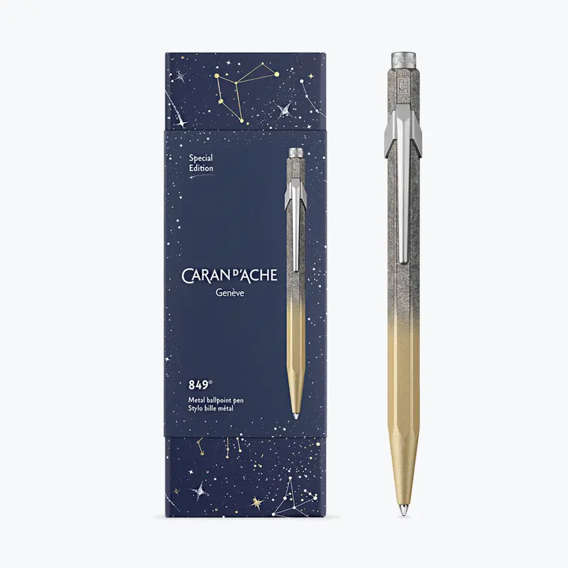 Caran D'ache - Ballpoint Pen - 849 - Cosmic Blue - Gilded 1