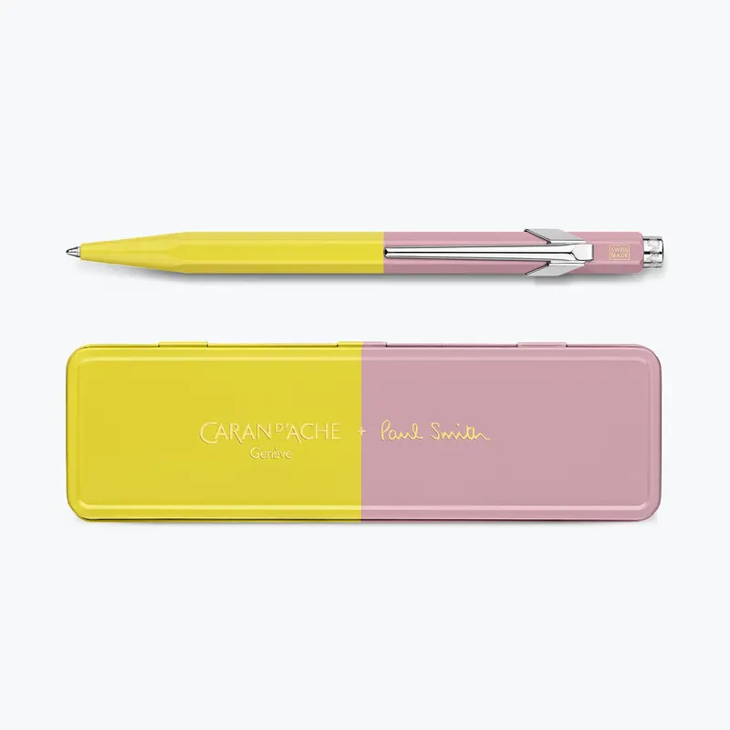 Caran D'ache - Ballpoint Pen - 849 Paul Smith 4 - Chartreuse Yellow & Rose Pink 1