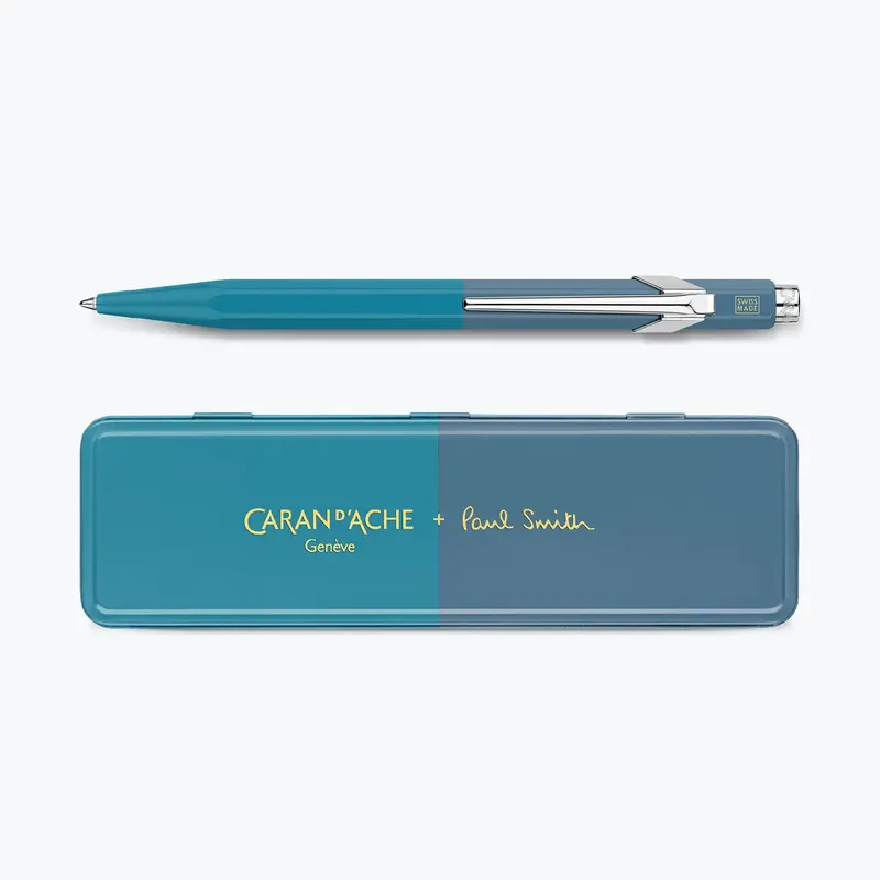 Caran D'ache - Ballpoint Pen - 849 Paul Smith 4 - Cyan Blue & Steel Blue 1
